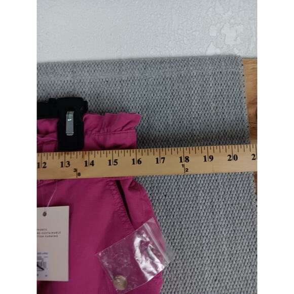 Lauren Conrad Paperbag Pants Womens Large Hot Pink Belted High Waist Lyocell - Picture 11 of 15